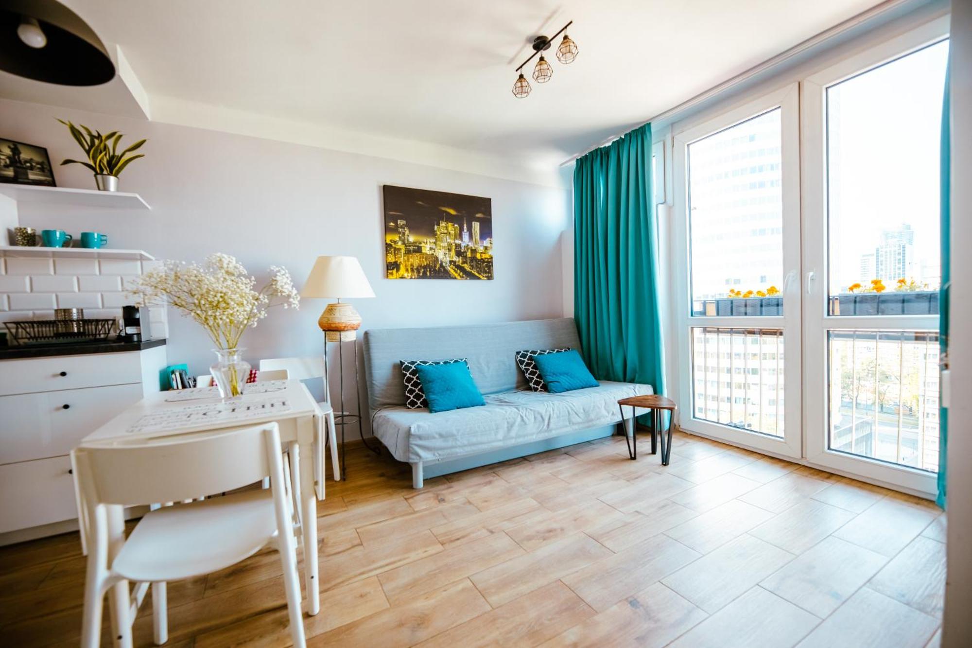 Bright 14Th Floor Central Home With Balcony & Views Warszawa Eksteriør billede